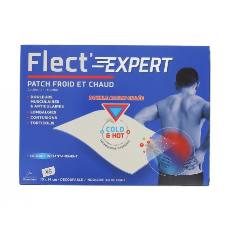 FLEC'T EXPERT PATCH CHAUD FROID - BOITE DE 5 PATCHS 10CM X 14CM