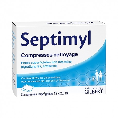 COMPRESSES NETTOYAGE PETITES PLAIES 